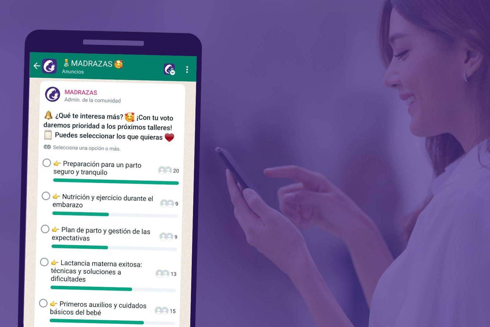 Cómo es la comunidad de WhatsApp que está revolucionando la experiencia de la maternidad