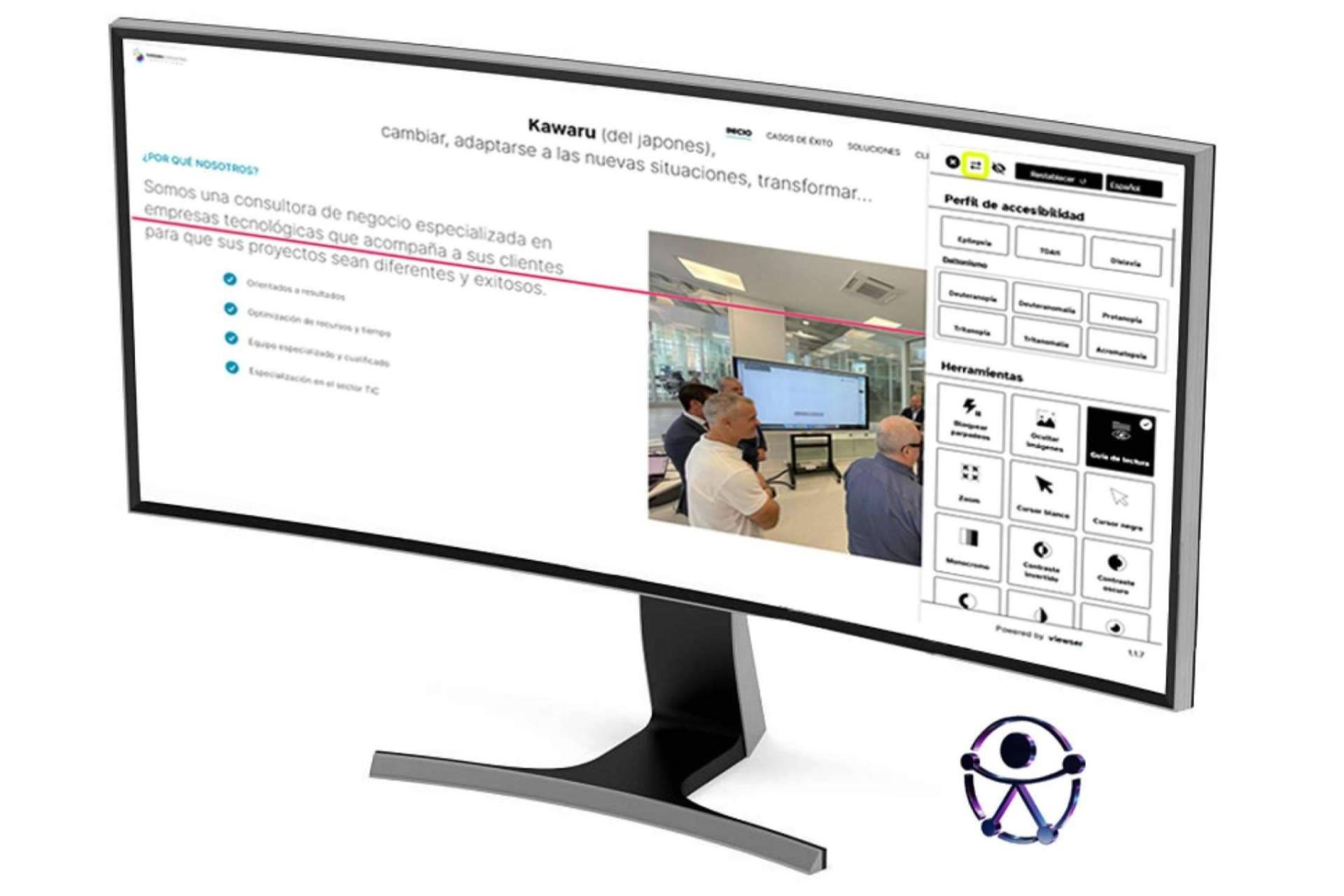 Kawaru Consulting pone a disposición su nuevo widget de accesibilidad implementado en el colegio profesional COMT
