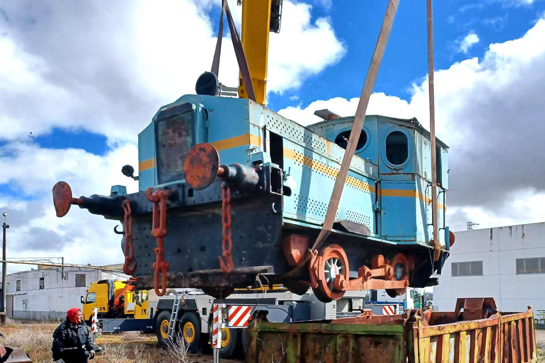 Una histórica locomotora de la antigua AZUCARERA EBRO preservada por la Fundación del Patrimonio Ferroviario