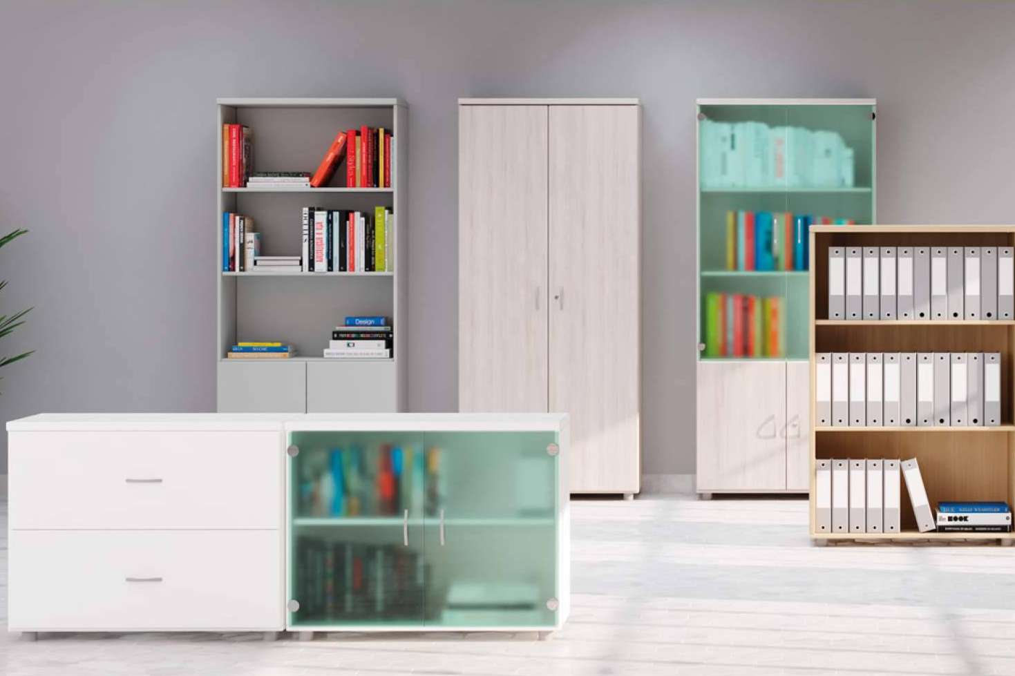 Diseño y eficiencia en el mobiliario de oficina, armarios y librerías según OfficeDeco
