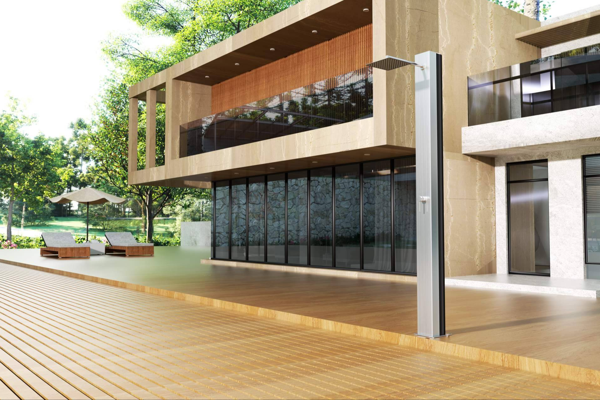 Diseño, funcionalidad y resistencia, así es PHOENIX, la nueva ducha exterior con depósito de IMEX Products
