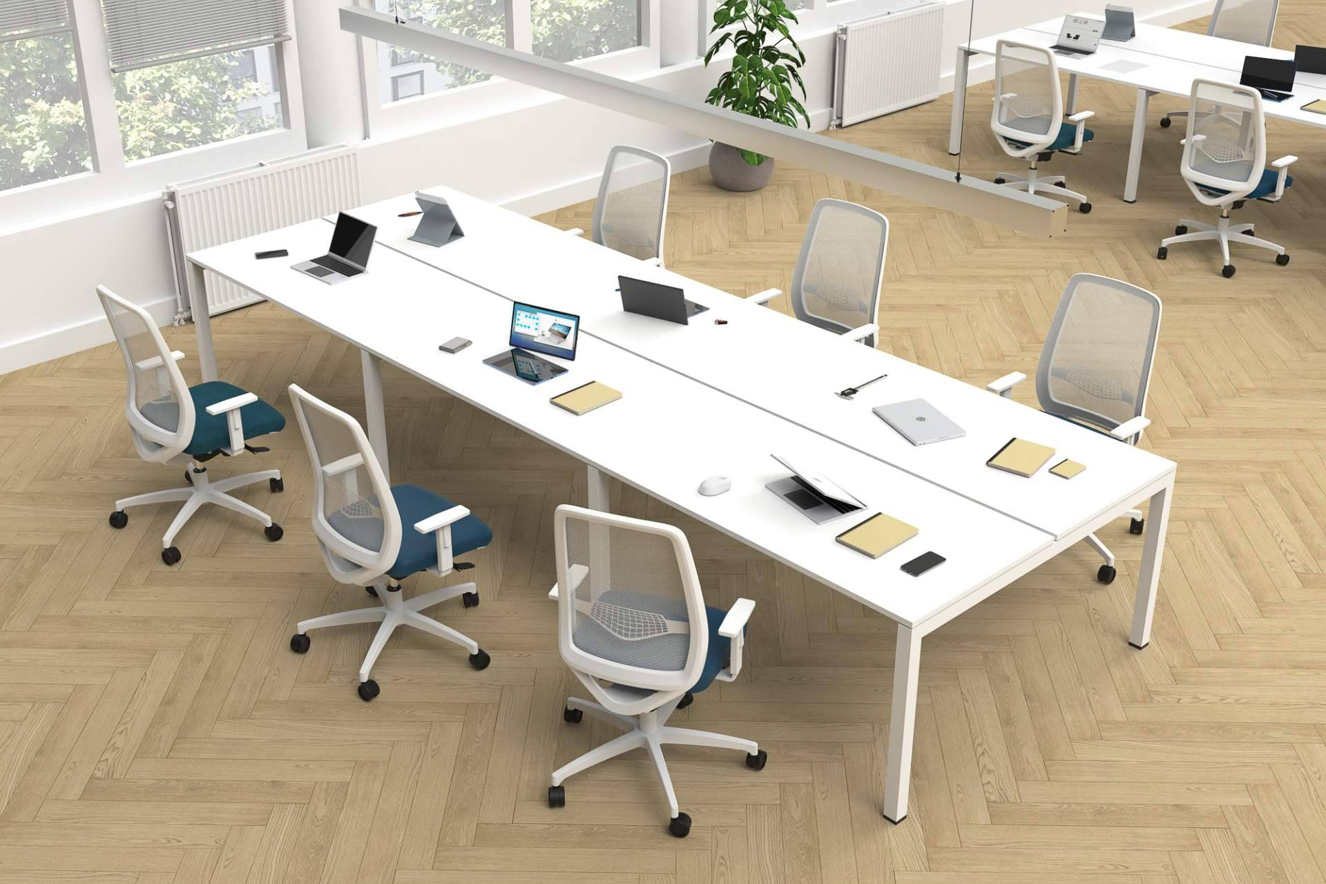 Tendencias en diseño de mobiliario para oficinas híbridas y colaborativas