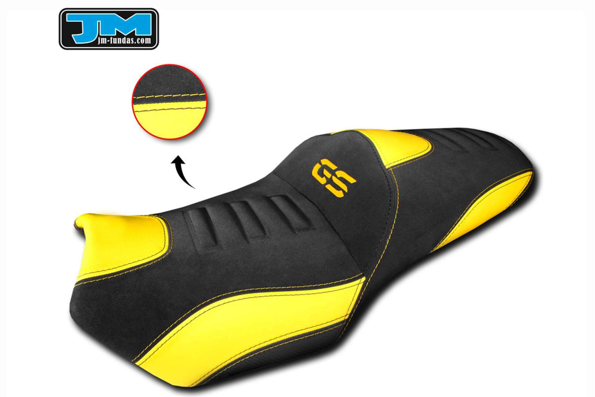 Asientos de moto BMW personalizados por JM Fundas; confort, agarre y estilo a medida