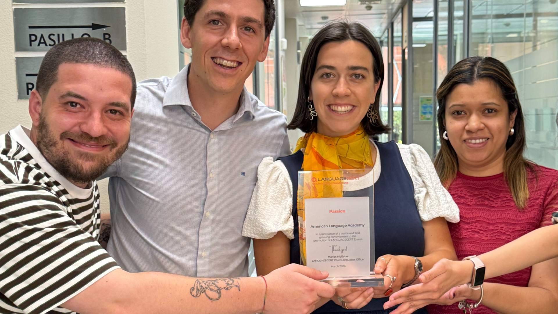 American Language Academy, reconocida en los premios LanguageCert 2026
