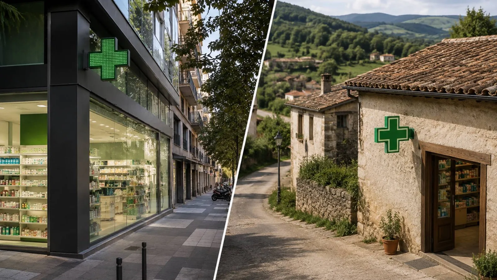 Farmacia urbana frente a farmacia rural; las diferencias que conviene analizar antes de comprar